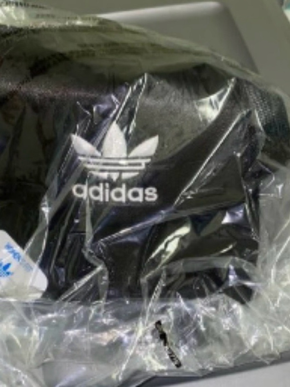 adidas unisex Black Hat with White Logo